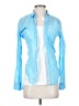 Frank & Eileen 100% Cotton Color Block Blue Long Sleeve Blouse Size S - photo 1