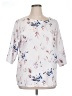 Unbranded Floral White 3/4 Sleeve Blouse Size XL - photo 1