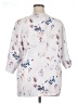 Unbranded Floral White 3/4 Sleeve Blouse Size XL - photo 2