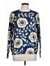 Unbranded 100% Polyester Floral Blue Pullover Sweater Size L - photo 1