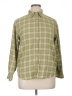 Lands' End Checkered-gingham Green Long Sleeve Button-Down Shirt Size 14 - photo 1