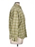 Lands' End Checkered-gingham Green Long Sleeve Button-Down Shirt Size 14 - photo 4