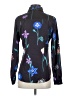 Ann Taylor 100% Polyester Floral Black Long Sleeve Blouse Size XS - photo 2