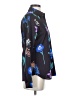 Ann Taylor 100% Polyester Floral Black Long Sleeve Blouse Size XS - photo 4