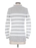 J.Crew Always 100% Cotton Stripes Silver Turtleneck Sweater Size XS - photo 2