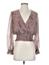 Elie Tahari 100% Polyester Brown 3/4 Sleeve Blouse Size S - photo 1