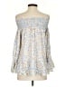 Truth NYC Paisley Blue 3/4 Sleeve Blouse Size S - photo 2