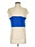 360 Sweater 100% Cashmere Color Block Blue Cashmere Pullover Sweater Size S - photo 1