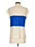 360 Sweater 100% Cashmere Color Block Blue Cashmere Pullover Sweater Size S - photo 2