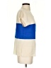 360 Sweater 100% Cashmere Color Block Blue Cashmere Pullover Sweater Size S - photo 4