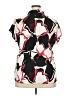 Nine West 100% Polyester Print Black Short Sleeve Blouse Size XXL - photo 2