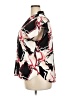 Nine West 100% Polyester Print Black Short Sleeve Blouse Size XXL - photo 5
