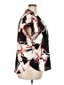 Nine West 100% Polyester Print Black Short Sleeve Blouse Size XXL - photo 4