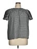 Unbranded Checkered-gingham Black Short Sleeve Blouse Size XL (estimated) - photo 1