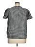 Unbranded Checkered-gingham Black Short Sleeve Blouse Size XL (estimated) - photo 2
