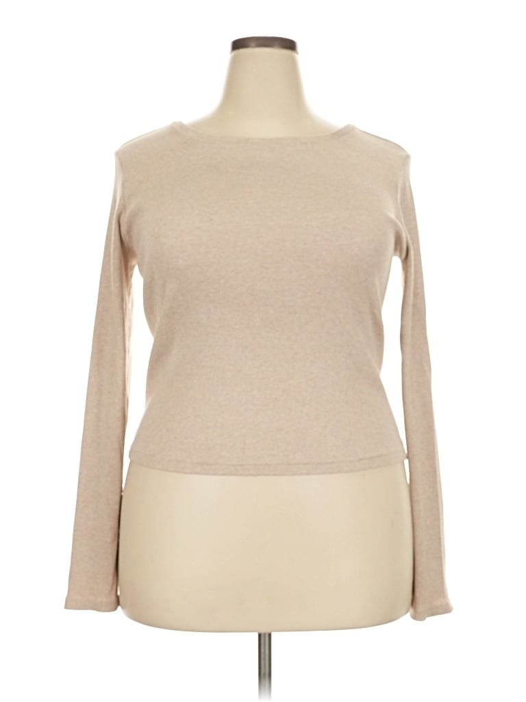 Pre-owned Universal Thread Long Sleeve T-shirt In Tan