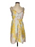 Vero Moda 100% Polyester Print Yellow Casual Dress Size S - photo 1