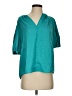Current Air 100% Polyester Teal Short Sleeve Blouse Size S - photo 1