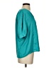 Current Air 100% Polyester Teal Short Sleeve Blouse Size S - photo 4