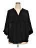 Torrid 100% Polyester Black 3/4 Sleeve Blouse Size 2X Plus (2) - photo 1