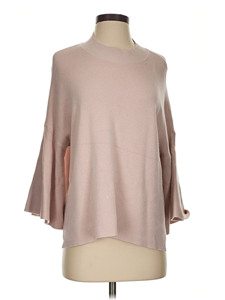 Pre-owned Blvd Long Sleeve Blouse In Tan