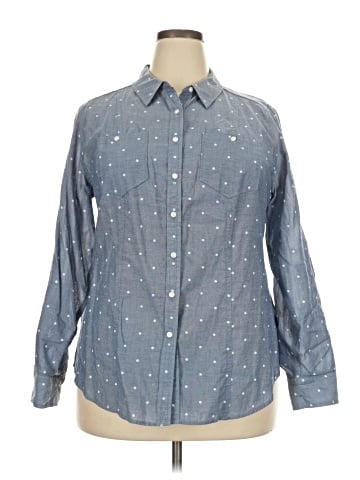 Lane Bryant Long Sleeve Button-Down Shirt (view 1)