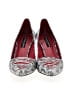 Charles Jourdan Houndstooth Silver White Heels Size 7 - photo 2