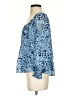 Joy Joy 100% Polyester Blue 3/4 Sleeve Blouse Size XS - photo 5
