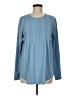 Lands' End Blue Long Sleeve Blouse Size M - photo 1