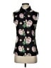 Assorted Brands Floral Black Sleeveless Button-Down Shirt Size S - photo 1