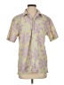 Primark 100% Cotton Floral Yellow Short Sleeve Button-Down Shirt Size XS - photo 1