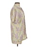 Primark 100% Cotton Floral Yellow Short Sleeve Button-Down Shirt Size XS - photo 4