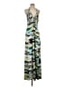 BCBGMAXAZRIA Print Green Casual Dress Size S - photo 1