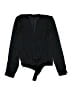 Paige 100% Polyester Black Blue Long Sleeve Blouse Size S - photo 1