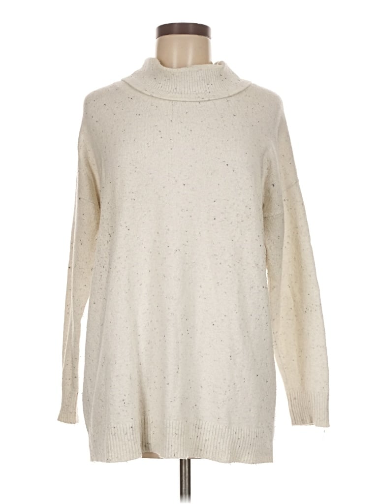 Pre-owned Purejill Turtleneck Sweater In Ivory