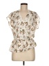 Leith 100% Polyester Ivory Short Sleeve Blouse Size M - photo 1