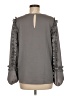 Ann Taylor 100% Polyester Gray Long Sleeve Blouse Size M - photo 2