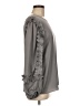 Ann Taylor 100% Polyester Gray Long Sleeve Blouse Size M - photo 4