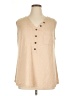 Unbranded Tan Sleeveless Button-Down Shirt Size XL - photo 1