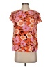 DR2 100% Polyester Orange Short Sleeve Blouse Size XS - photo 1
