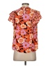 DR2 100% Polyester Orange Short Sleeve Blouse Size XS - photo 2