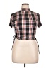 madden nyc Brown Short Sleeve Blouse Size XL - photo 1
