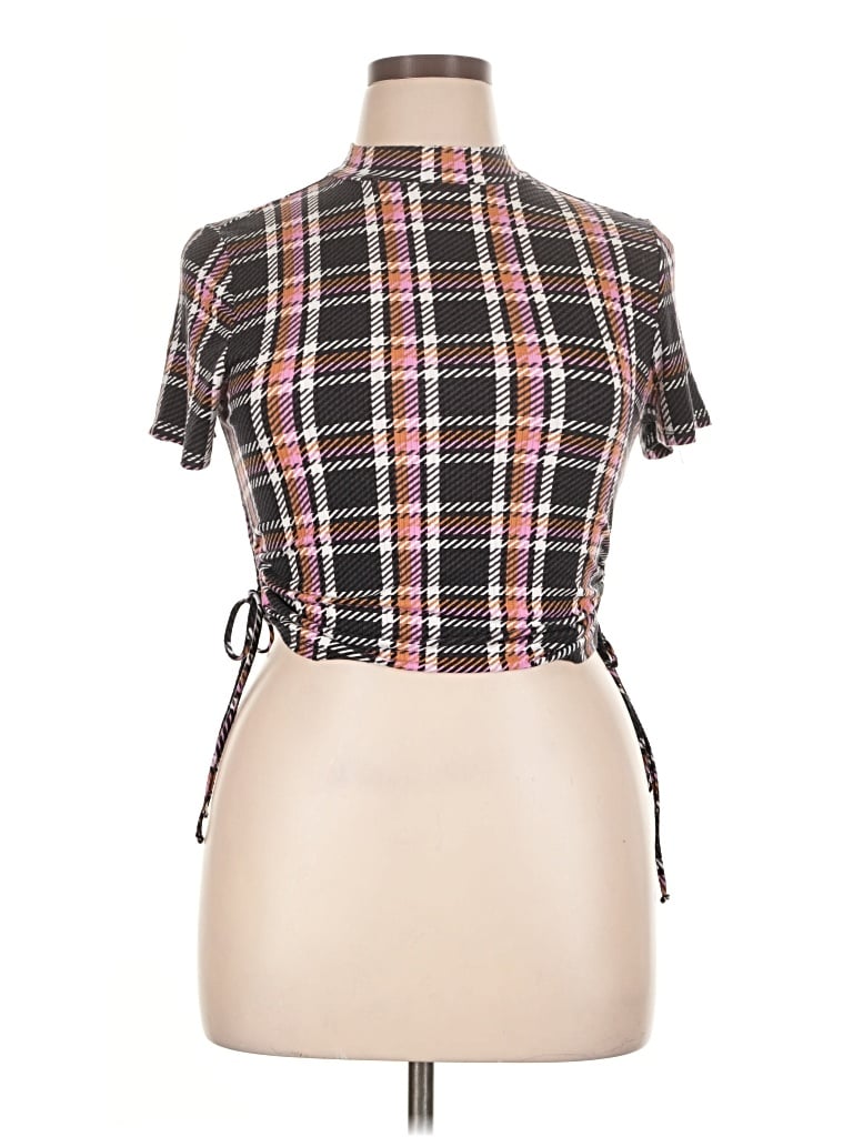 Pre-owned Madden Nyc Short Sleeve Blouse In Brown