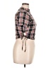 madden nyc Brown Short Sleeve Blouse Size XL - photo 4