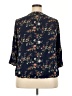 Fun2Fun 100% Rayon Floral Blue 3/4 Sleeve Blouse Size 2X - photo 2