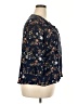 Fun2Fun 100% Rayon Floral Blue 3/4 Sleeve Blouse Size 2X - photo 4