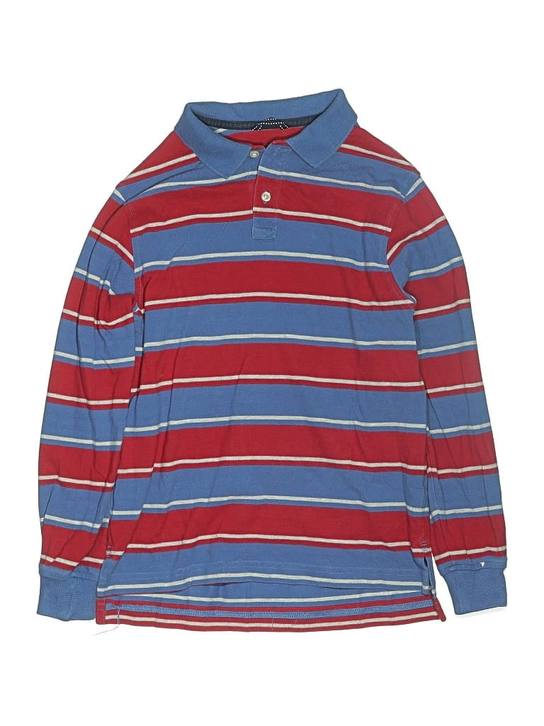 Pre-owned Lands' End Kids' Long Sleeve Button Down Shirt In Blue