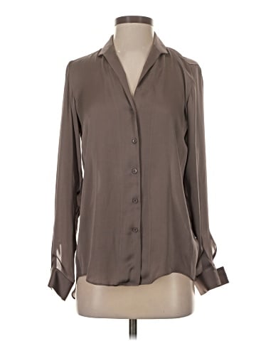 Theyskens' Theory Long Sleeve Silk Top (view 1)