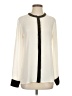 Banana Republic 100% Polyester Color Block Ivory Long Sleeve Blouse Size S - photo 1