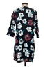 Talbots 100% Linen Floral Blue Casual Dress Size S - photo 2